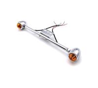 Motorcycle indicators Motorcycle Front Rear Metal Short Mount Turn for Signal Light Tube Bar Bracket For Cafe for Racer Bobber Chopper for Custom(B)