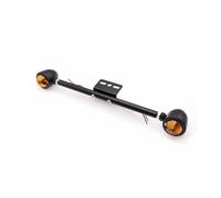 Motorcycle indicators Motorcycle Front Rear Metal Short Mount Turn for Signal Light Tube Bar Bracket For Cafe for Racer Bobber Chopper for Custom(A)