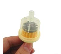 Motorcycle Inline Filter - 10-Pack for 1/4" / 6mm / 7mm Engine Fuel Lines, ABS Housing & Filter Paper, Beige/Transparent/Orange
