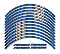 Motorcycle Inner Outer Wheel Hub Decal Decorative Rim Waterproof High Reflective Sticker for Yamaha FJR1300 Fjr 1300 Reflective Rim Tape(Blu)