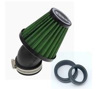 Motorcycle Intake Cleaner Air Filters Universal Motorcycle Air Filter 28mm 38mm 42mm 48mm Cleaner Clamp-on 45 Degree Bend Air Intake Filters(Green 28mm)