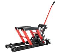 Motorcycle Jack, 680 kg Capacity Hydraulic Motorcycle Lifting Platform, Mounting Stand, Motorcycle Lift, Folding Lift, Scissor Lift, Quad Lifter, Folding Stand for Bicycles, Off-Road Vehicles (Red)