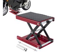 Motorcycle Jack,Wide Deck Hoist Crank Center Stand - Compact Lifting Table Quick Accessories for Scooter Riding Garage Workshop Home Commercial Maintenance