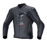 Motorcycle Jacket ALPINESTARS Leather Airflow Gp Plus R V4 - Black/Black