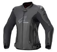 Motorcycle Jacket ALPINESTARS Leather Woman Stella Gp Plus V4 - Black/Black