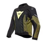 Motorcycle Jacket D-DRY® Man Dainese SUPER SPRINT Black/Green/Fluo Yellow