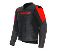Dainese Racing 5 perforated Motorcycle Leather Jacket, black-red, size 58 for Men