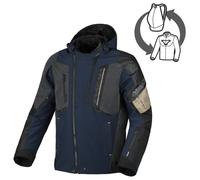 Macna Angle 2.0 waterproof Motorcycle Textile Jacket, blue-beige, size 2XL for Men