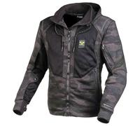 Macna Breeze Camo Motorcycle Zip Hoodie, black/camouflage, size XL