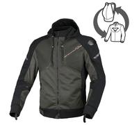 Macna Brero Motorcycle Textile Jacket, black/green, size M