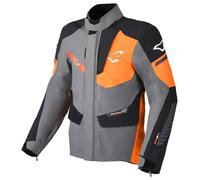 Motorcycle Jacket Man Macna Synchrone Waterproof Grey / Orange