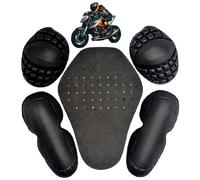 Motorcycle Jacket Men Armored, 5Pcs/Set Motorcycle Armor, EVA Foam Armor, 1Pc Back Protector Pad, 1 Pair Shoulder and 1 Pair Elbows Protector Inserts For Jackets