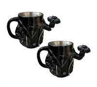 Motorcycle Jacket Mug, Creative Biker Jacket Coffee Mug, 3D Black Jacket Shaped Fun Novelty Tea Cup Gifts for Bikers Motorcycle Lover