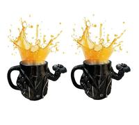 Motorcycle Jacket Mug, Creative Motorcycle Jacket Mug Novelty Gift with 304 Stainless Steel Liner, Personalized Double Wall Insulation Car Mugs with Handle for MotorcycleCoffee Lovers (2pcs)