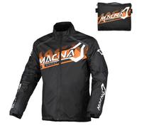Macna Rainossi Motorcycle Rainjacket, black-white-orange, size S for Men