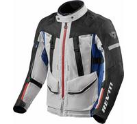 Motorcycle jacket Rev'it Touring Adventure Sand 4 black silver blue size XXL