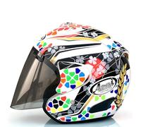 Motorcycle Jet Helmet with Anti fog Visor Adult Lightweight Open Face 3/4 Helmets DOT Certified for Street Cruising Riding Gear Scooters Racing