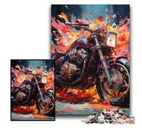 Motorcycle Jigsaw Puzzle 1000 Pieces Jigsaw Puzzles for Adults Brain Teaser & Home Decor, Perfect Size 26x38cm