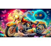 motorcycle Jigsaw Puzzles 1000 Pieces Fun and Challenging Family Game Puzzle Game Great Gift Idea for The Whole for Women, Gifts for Men 38x52cm/1000pcs