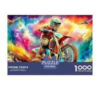 Motorcycle Jigsaws 1000 Piece Puzzle Colourful Challenging Brainteasing Impossible for Adults Kids 38x26cm/1000pcs