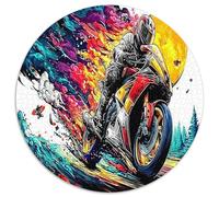 Motorcycle Jigsaws Puzzles for Adults & Kids Age 12 Years Up 1000 Piece Cool Cycling Competition Puzzles Home Decoration Challenging Games Great Gift 1000pcs (67.5x67.5cm)