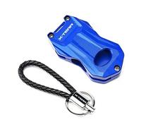 Motorcycle key case For X-TERA 350 XTERA350 X TERA 2025-2026+ Accessories Motorcycle Key Remote Cover CNC Case Chain & Keychain Ring(1 blue)