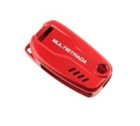 Motorcycle Key Cover Cap Key shell For DUCATI Multistrada V2 V2S V4 V4S 1260S 950S 2017-2025+ Accessorie Motorcycle CNC Keychain Case Shell & Key Ring(KC Red)