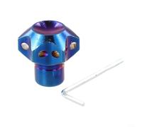 Motorcycle Key Cover Shell CNC Machined from Aluminum Alloy - Burn Blue Anodized Finish - Key Head Without Embryo