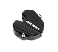Motorcycle key shell For Hon@&da Cbf190r Cbf 190R Moto CNC Key Shell Cover Cap Protection Keychain Keyring Chain Holder Motorcycle Accessories(Key Cover Black)