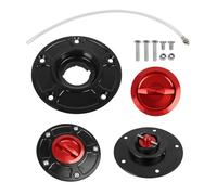 Motorcycle Keyless Quick Release Motorcycle Tank Fuel Caps Gas Cover Case For Suzuki For HAYABUSA GSXR 600 750 1000 K1-K8 SV650 X SV 1000 S(RED)