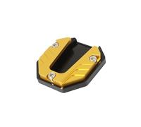 Motorcycle Kickstand Extender Aluminum Alloy Motorcycle Bike Kickstand Extender Foot Side Stand Extension Foot Pad Support Plate Motorbike Accessories(Yellow)