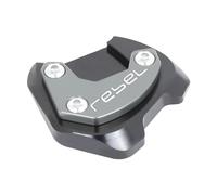 Motorcycle Kickstand Extension Foot Side Stand Enlarger Support Plate Pad For Rebel CMX300 CMX500 All Years Enlarge Support Plate(Titanium 3)