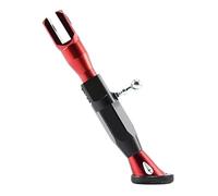 Motorcycle Kickstand Motorcycle Foot Support Kickstand Kick Adjustable Aluminum Alloy Side Stand Bracket For Electric Motorbike Parking(Red)