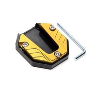 Motorcycle Kickstand Pad Aluminum Alloy Motorcycle Bike Kickstand Extender Foot Side Stand Extension Pad Support Plate Motorbike Non-Slip(Golden)