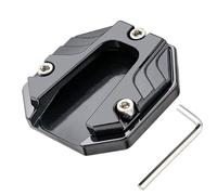 Motorcycle Kickstand Pad for Triumph Thruxton 900/1200, Aluminium Side Stand Extension Plate Anti-Slip Base, Base Stand Pads,A/Black