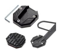 Motorcycle Kickstand Pad for XBR 500, Aluminum Alloy Foot Extension Support Pad Enlarged Base Side Stand Puck with Hexagon Wrench,A/Black