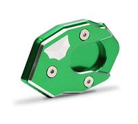 Motorcycle Kickstand Pad Motorcycle Accessories CNC Foot Side Stand Extension Pad Support Plate Enlarge Fit Use For Kawasaki Z300 All Years(Green)