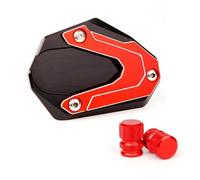 Motorcycle Kickstand Pad Motorcycle Kickstand Foot Side Stand Extension Pad Plate Tire Caps For DAX125 ST125 ST 125 DAX 2022-2024 2025 DAX 125(1 Set-Red)