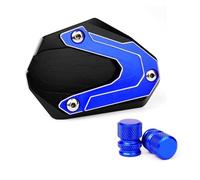 Motorcycle Kickstand Pad Motorcycle Kickstand Foot Side Stand Extension Pad Plate Tire Caps For DAX125 ST125 ST 125 DAX 2022-2024 2025 DAX 125(1Set-Blue)