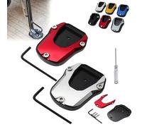 Motorcycle Kickstand Pad,Motorcycle Kickstand Shoe,Motorcycle Kickstand Plate,Motorcycle Kickstand Foot Side Stand Extension Pad Support Plate,Kickstand Foot Plate Extender Accessories (2pcsB)