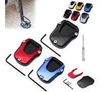 Motorcycle Kickstand Pad,Motorcycle Kickstand Shoe,Motorcycle Kickstand Plate,Motorcycle Kickstand Foot Side Stand Extension Pad Support Plate,Kickstand Foot Plate Extender Accessories (3pcsA)