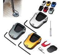 Motorcycle Kickstand Pad,Motorcycle Kickstand Shoe,Motorcycle Kickstand Plate,Motorcycle Kickstand Foot Side Stand Extension Pad Support Plate,Kickstand Foot Plate Extender Accessories (3pcsB)