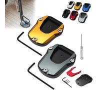 Motorcycle Kickstand Pad,Motorcycle Kickstand Shoe,Motorcycle Kickstand Plate,Motorcycle Kickstand Foot Side Stand Extension Pad Support Plate,Kickstand Foot Plate Extender Accessories (2pcsC)
