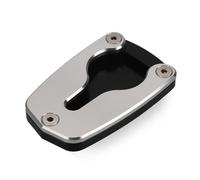 Motorcycle Kickstand Pad Motorcycle Kickstand Side Stand Extension Enlarger Plate Pad For Varadero XL1000V XL125V XL 1000 125 V 2001-2011 2010 2009(Silver)