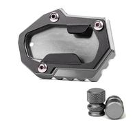 Motorcycle Kickstand Side Stand Extension Pad Enlarger Plate Tire Valve Caps For R1300GS ADV For Adventure GS1300 2023-2026 Motorcycle Kickstand Pad(1Set-Grey)