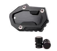 Motorcycle Kickstand Side Stand Extension Pad Enlarger Plate Tire Valve Caps For R1300GS ADV For Adventure GS1300 2023-2026 Motorcycle Kickstand Pad(1 set-black)