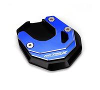 Motorcycle Kickstand Side Stand Extension Support Plate For NC750X 2021-2025 Kickstand Pad Skid Enlarged Base Plate Enlarge Support Plate(BLUE)