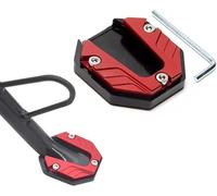 Motorcycle Kickstand Support Pad for Triumph Bonneville Speed Master Cruisers, Motorcycle Parking Foot Plate Support, Aluminium Alloy Side Stand Extension Plate,A-Red