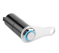 Motorcycle Kill Switch, Motorcycle Handlebar Switches Motorcycle Light Switch Aluminum Alloy Motorcycle Handle LEd Light Start Kill Angle Single Button Control Switch for