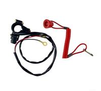 Motorcycle Kill Switch Stop Button with Tether Cord - Engine Off Switch for Scooter Moped for atv